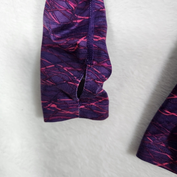 Nike pro combat purple fitted Dry-fit 1/2 zip up track jacket. Size medium - Picture 5 of 12